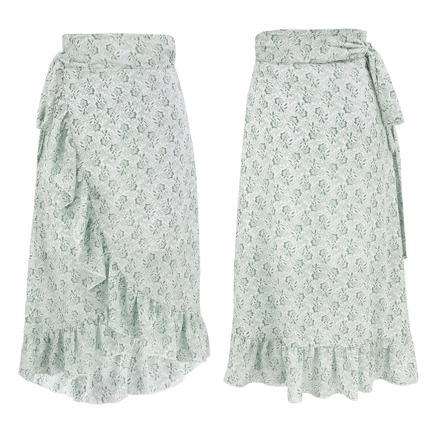 high waisted floral skirt.
