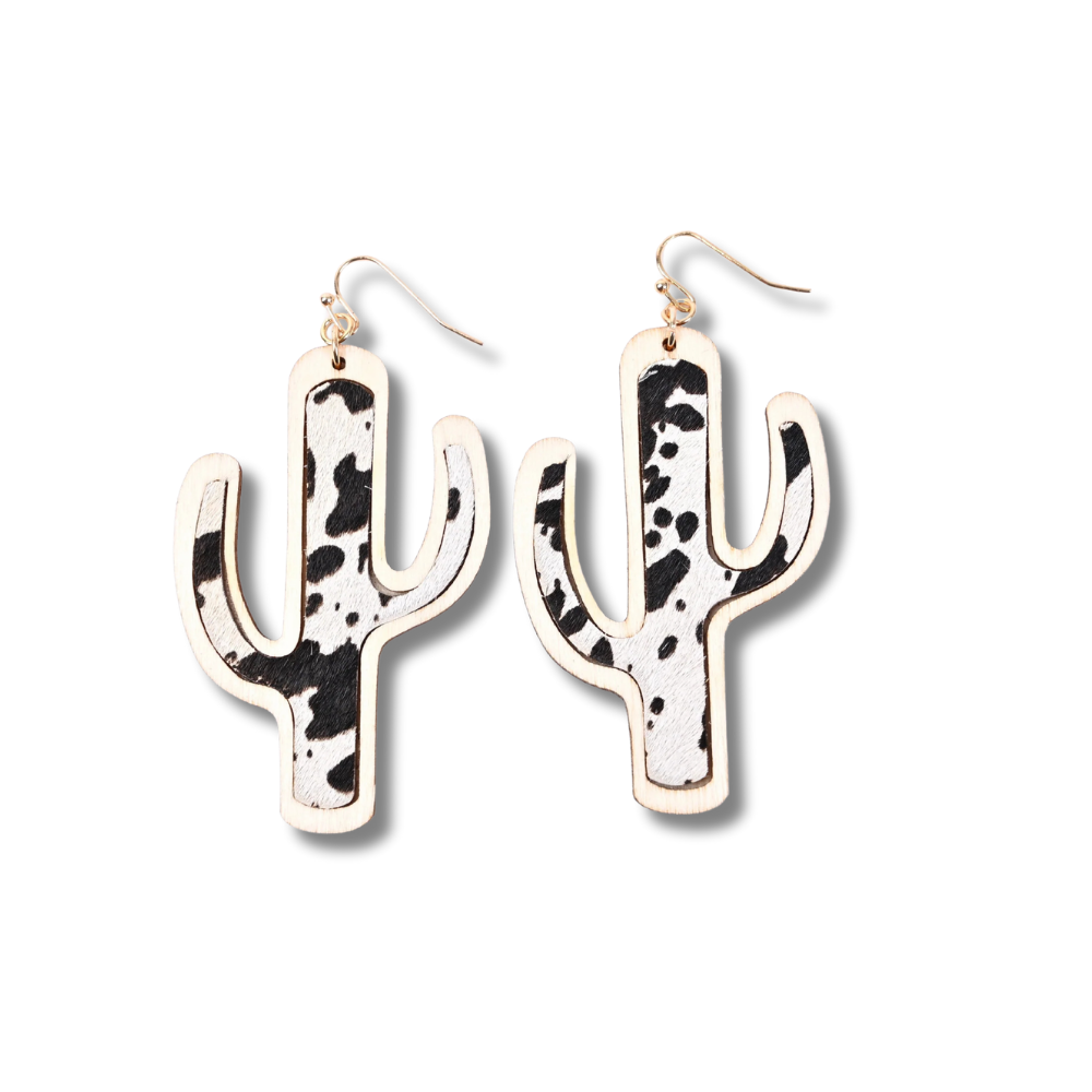 cactus earrings.