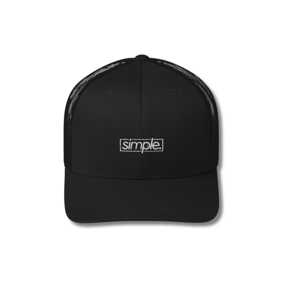 simple. trucker hat