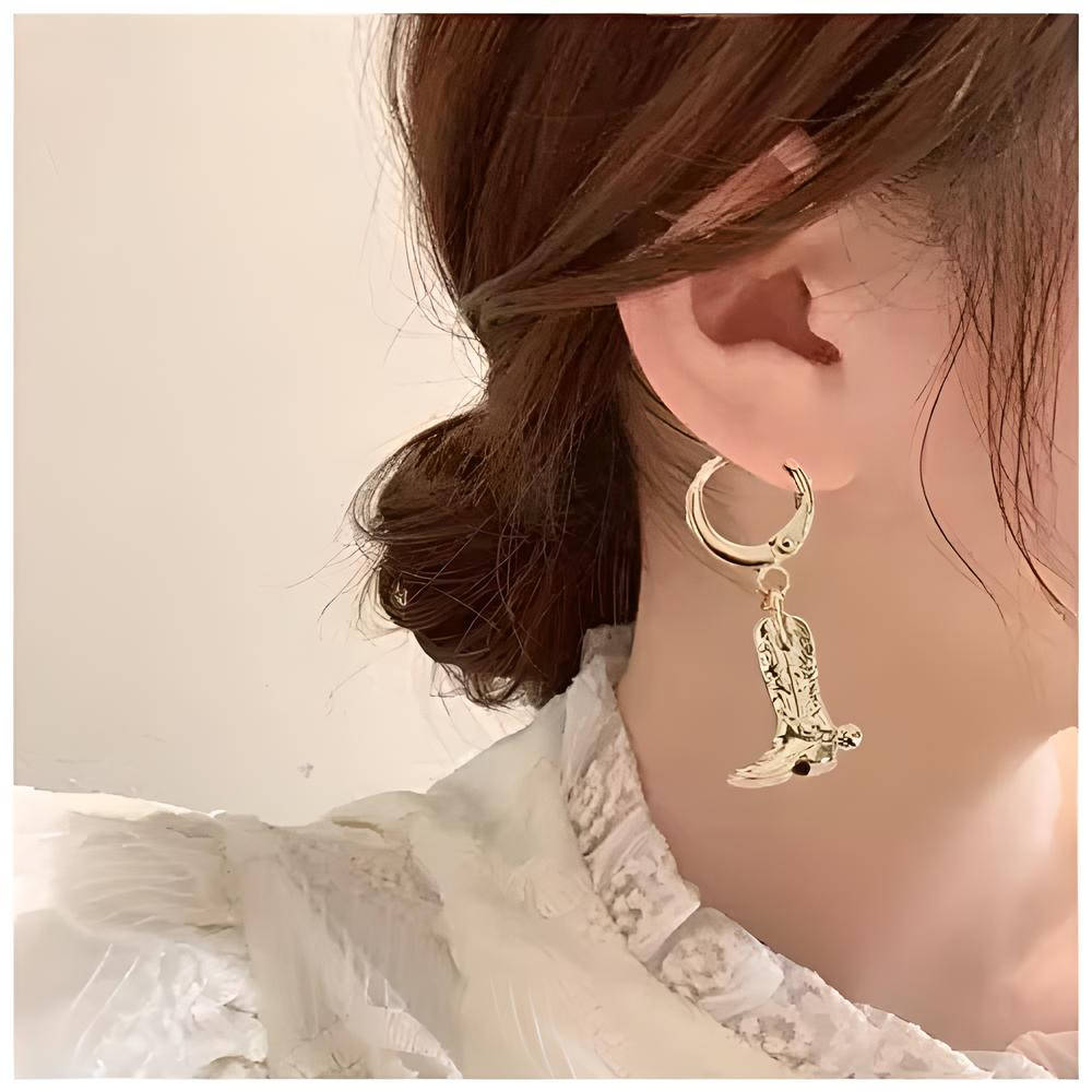 Boot Shape Earrings – Stylish Western Jewelry for Women | Lightweight, Trendy Cowgirl Earrings | Perfect for Rodeos, Concerts & Everyday Fashion