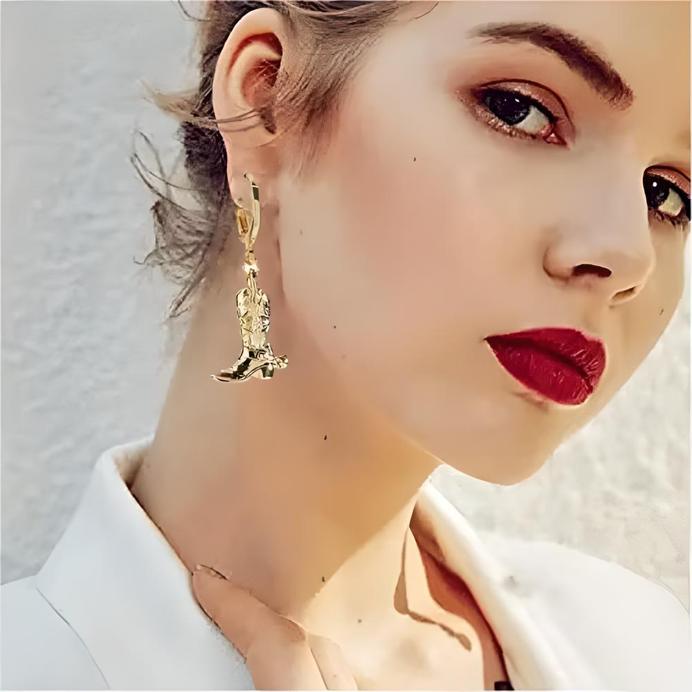 Boot Shape Earrings – Stylish Western Jewelry for Women | Lightweight, Trendy Cowgirl Earrings | Perfect for Rodeos, Concerts & Everyday Fashion