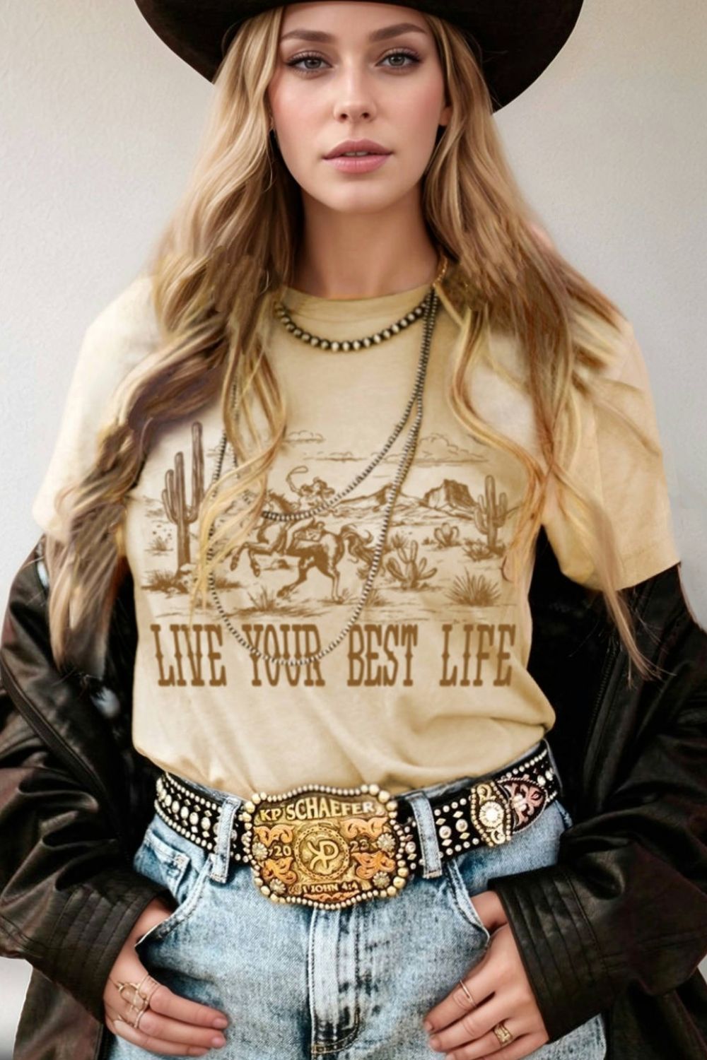 "Live Your Best Life Tee – Inspirational graphic t-shirt with a positive message, perfect for everyday wear."