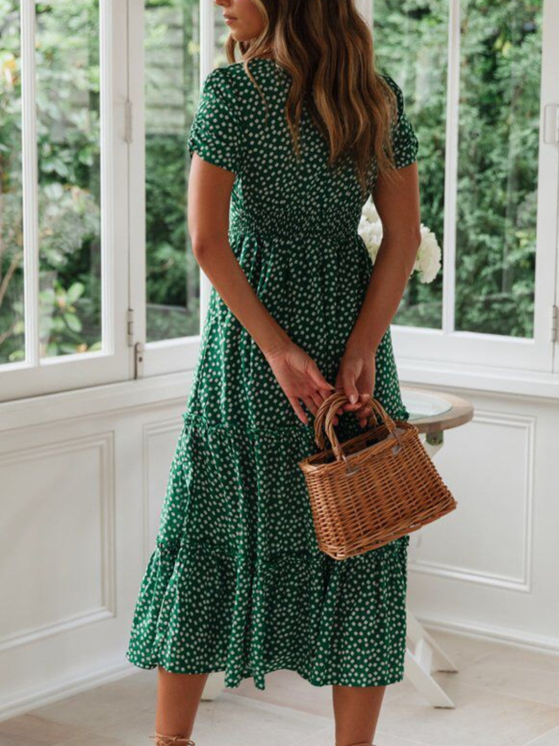 "Polka Dot Midi Dress – Elegant and stylish midi dress with classic polka dot design, perfect for any occasion."