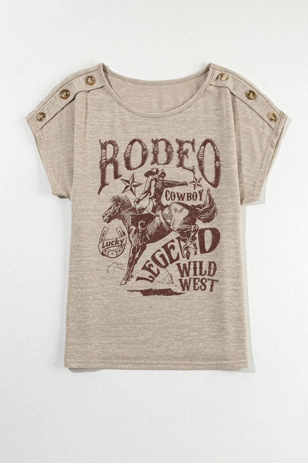 "Rodeo Legend Tee – Bold Western-inspired t-shirt celebrating the fearless spirit of rodeo champions and cowboy culture."