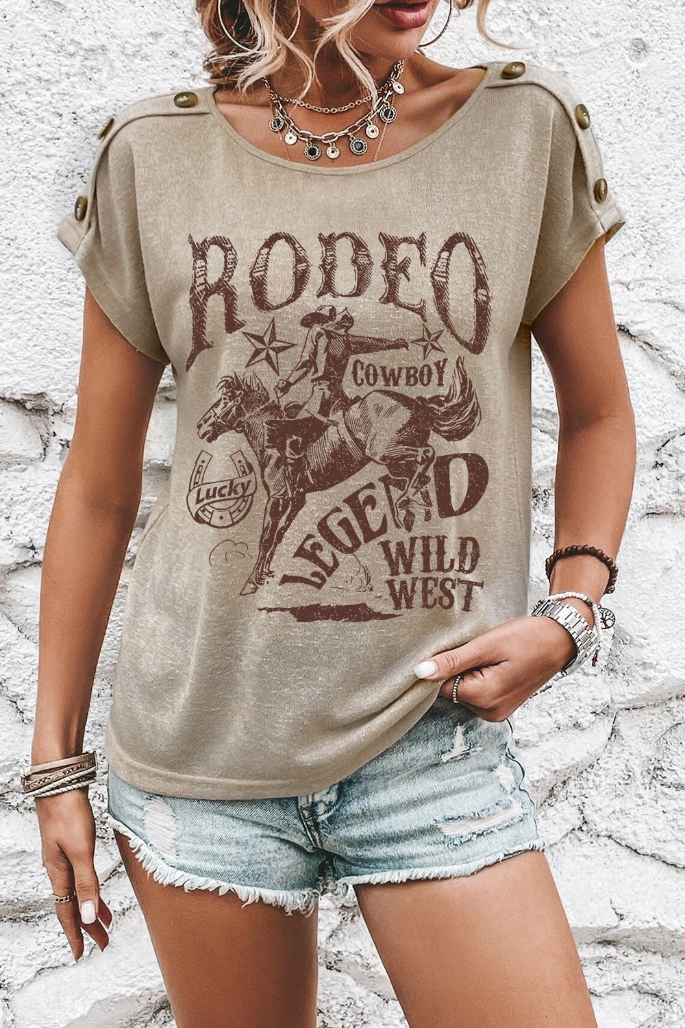 "Rodeo Legend Tee – Bold Western-inspired t-shirt celebrating the fearless spirit of rodeo champions and cowboy culture."