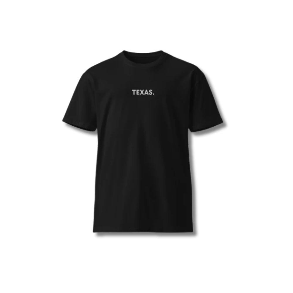 "Soft TEXAS Tee – Classic embroidered design, premium comfort, and effortless Lone Star style."