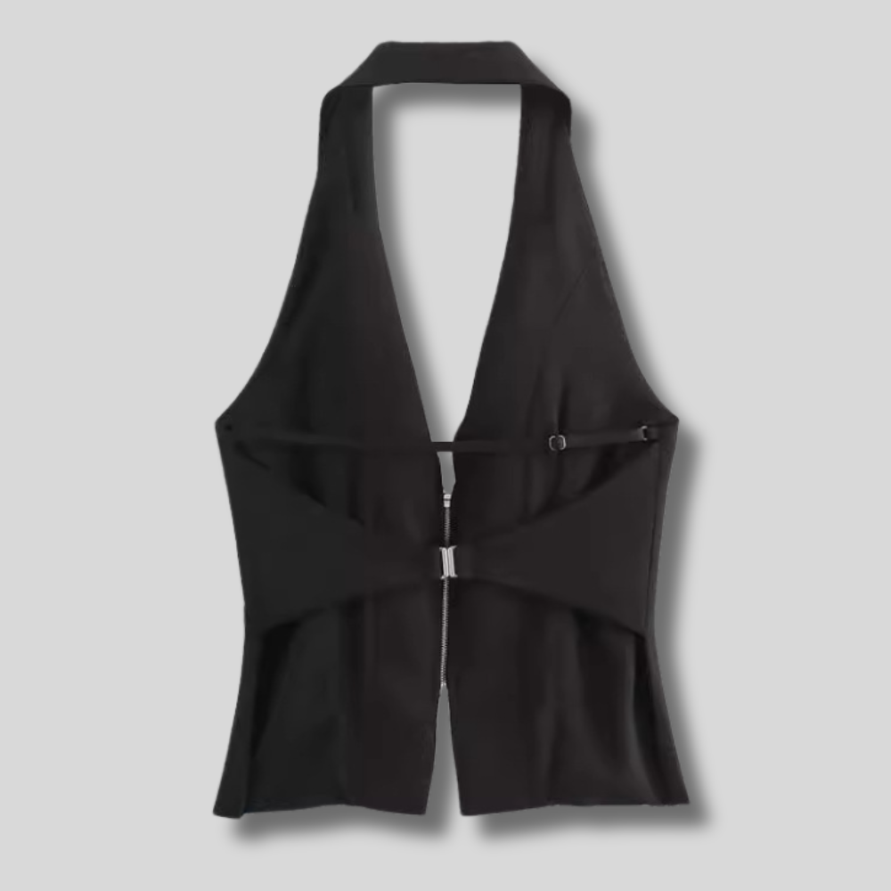 "Chic backless hanging top – lightweight, stylish, and perfect for casual outings or nights out. Elegant design for a trendy, effortless look."