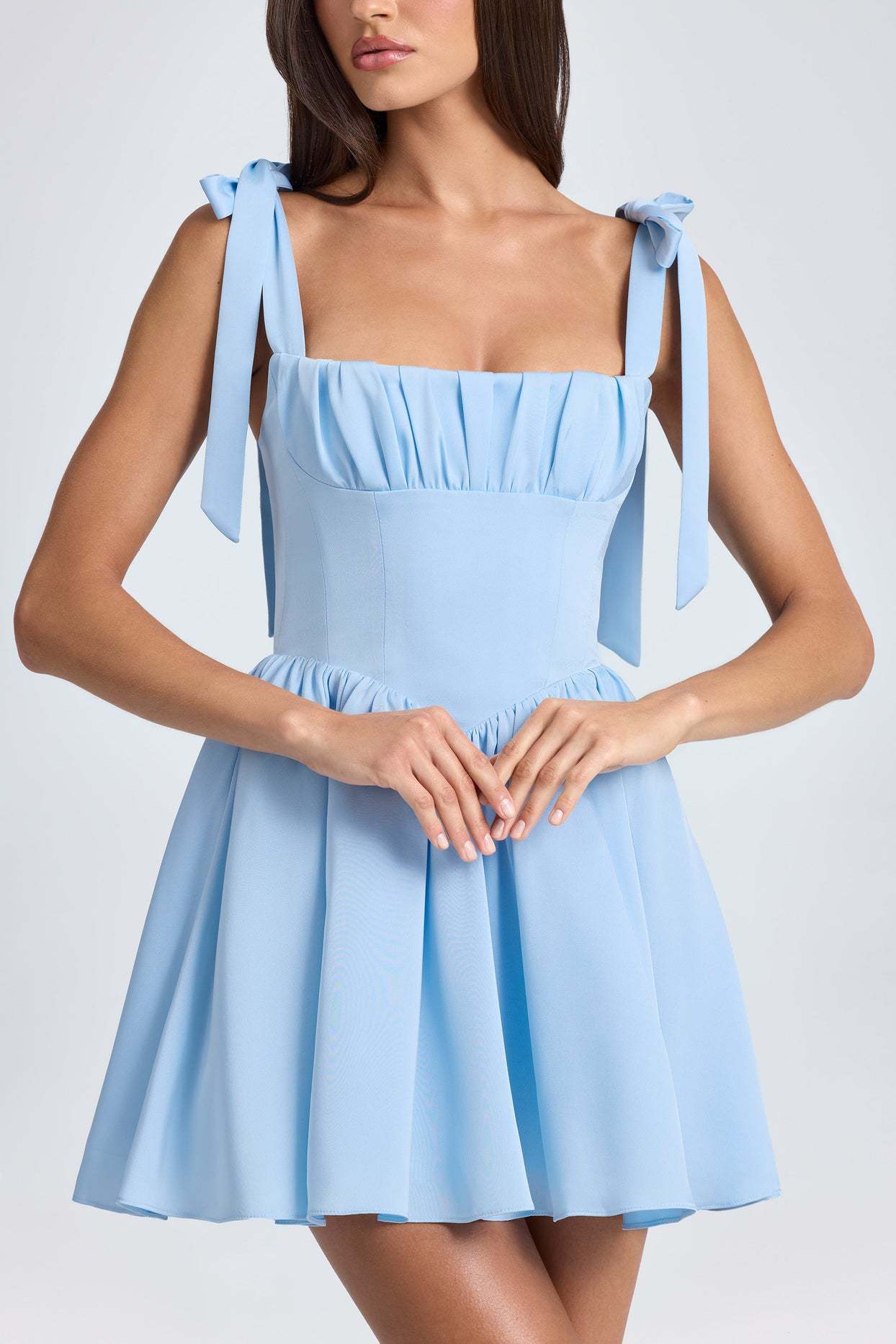 "Women's Bow-Tied Strap Dress with adjustable bow straps and flattering silhouette, perfect for casual and elegant occasions."