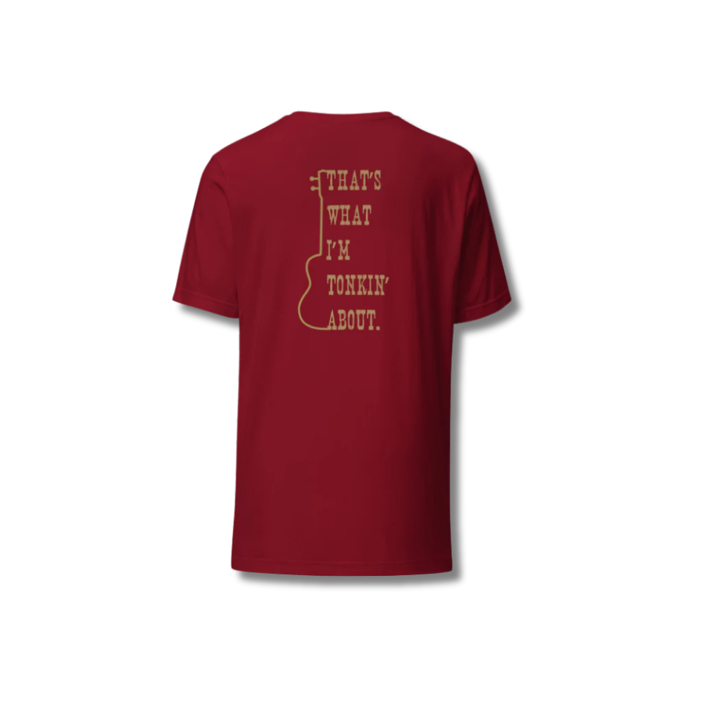 "Gold Tonkin’ Tee – Soft, breathable cotton t-shirt with a bold honky-tonk style"