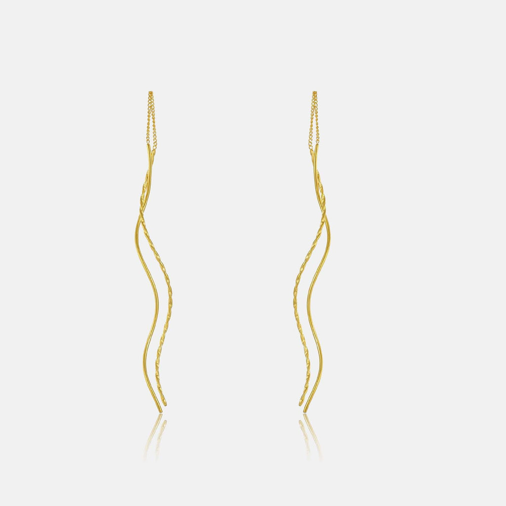 "Elegant long tassel earrings - lightweight, hypoallergenic, 925 sterling silver, AAA cubic zirconia, trendy drop design for weddings, parties, and gifts."