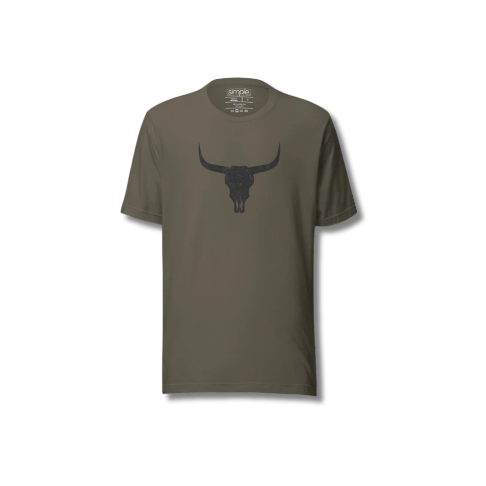 "Premium cotton Longhorn Tee – Classic Texan style, ultra-soft fabric, and perfect everyday fit."