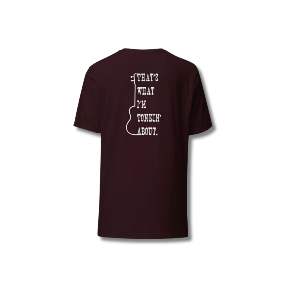 "White Tonkin’ Tee – Soft, breathable cotton t-shirt with a classic honky-tonk style"