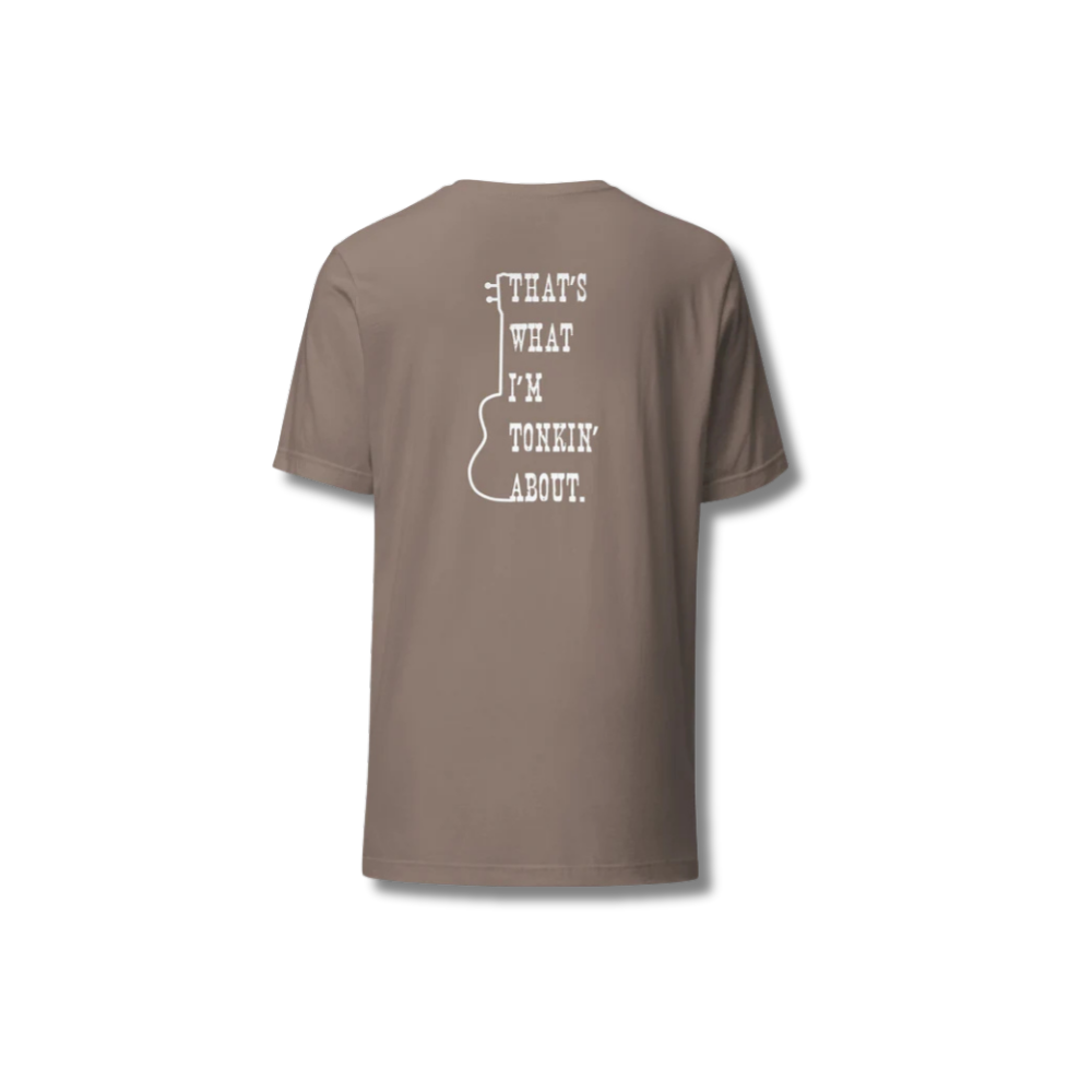 "White Tonkin’ Tee – Soft, breathable cotton t-shirt with a classic honky-tonk style"